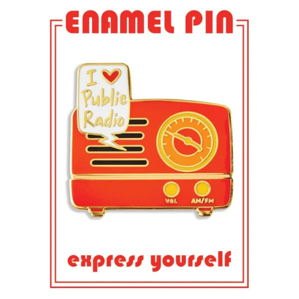 I Heart Public Radio Enamel Pin