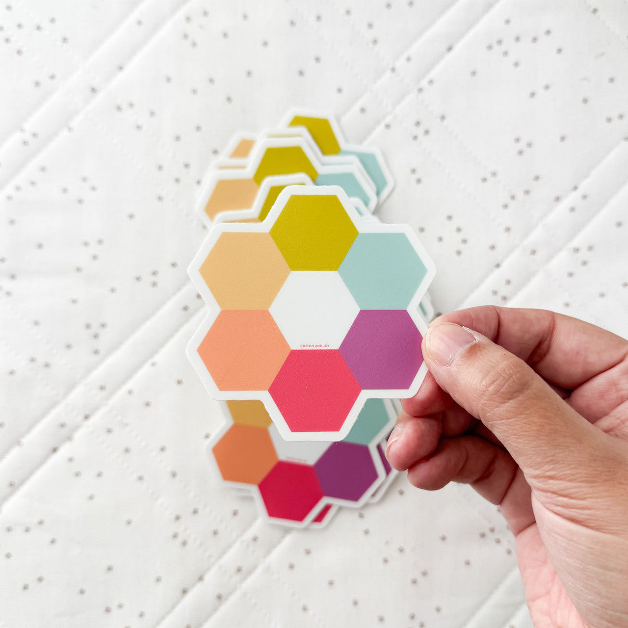 Hexie Blooms Sticker - Rainbow