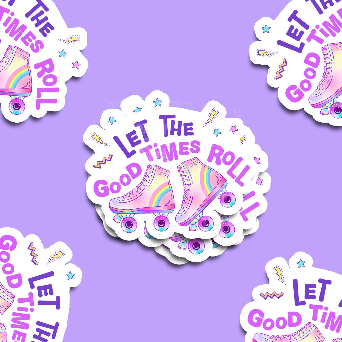 Let the Good Times Roll Skate Vinyl Sticker