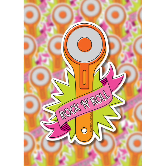 Rock 'n' Roll Rotary Cutter Sticker