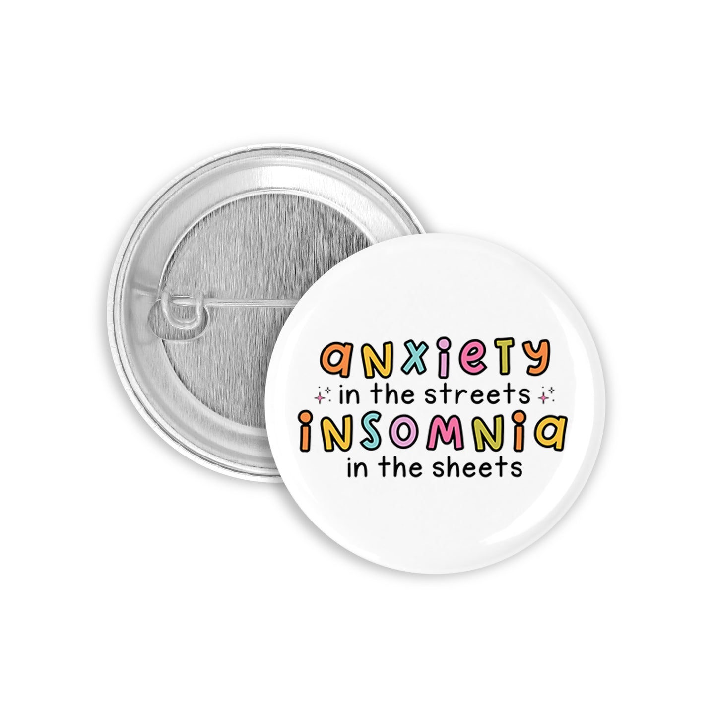 Anxiety in the Streets Pinback Button